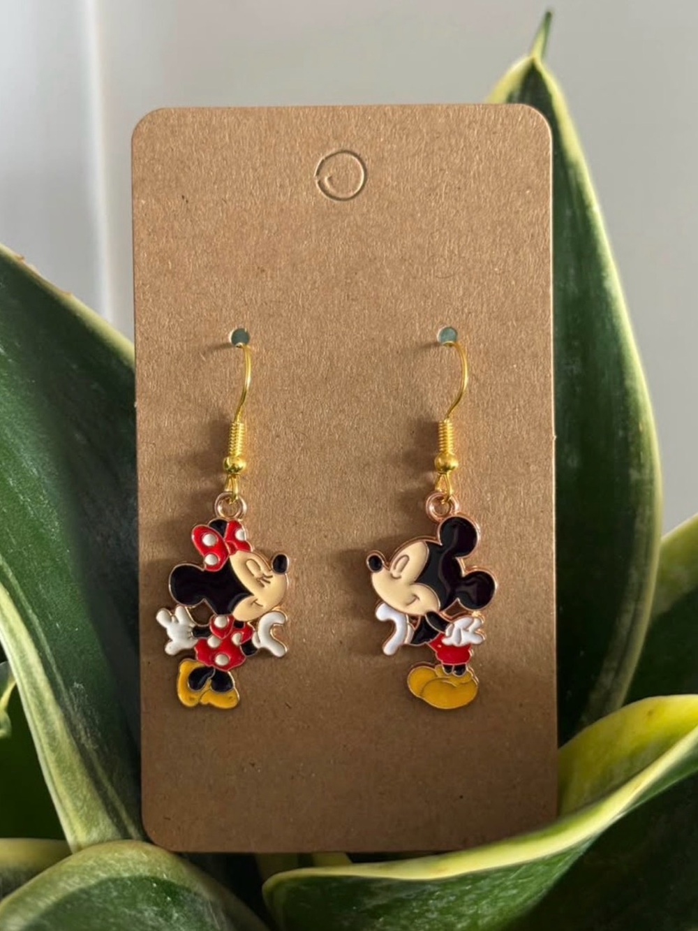 Minnie & Mickey 🫶🏻 Cartoon Drop Earrings - Red, Black, Yellow